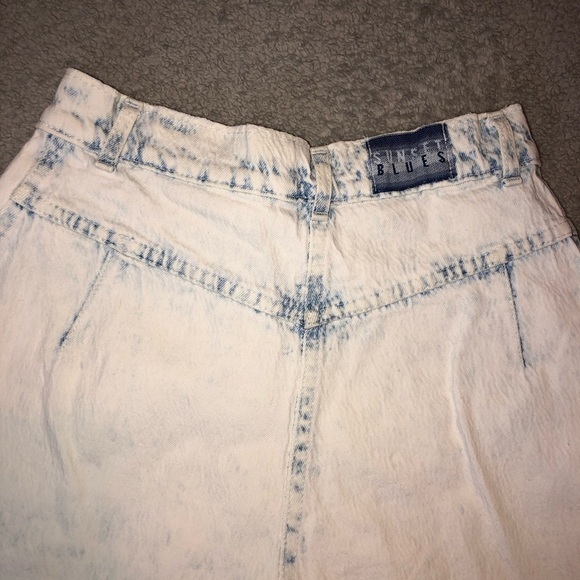 Vintage SUNSET BLUES High Waist Acid Wash Shorts - Picture 7 of 8